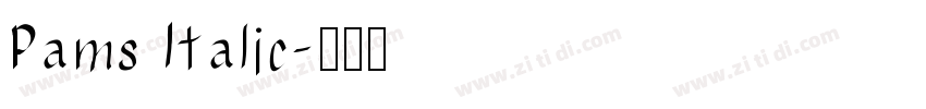 Pams Italic字体转换